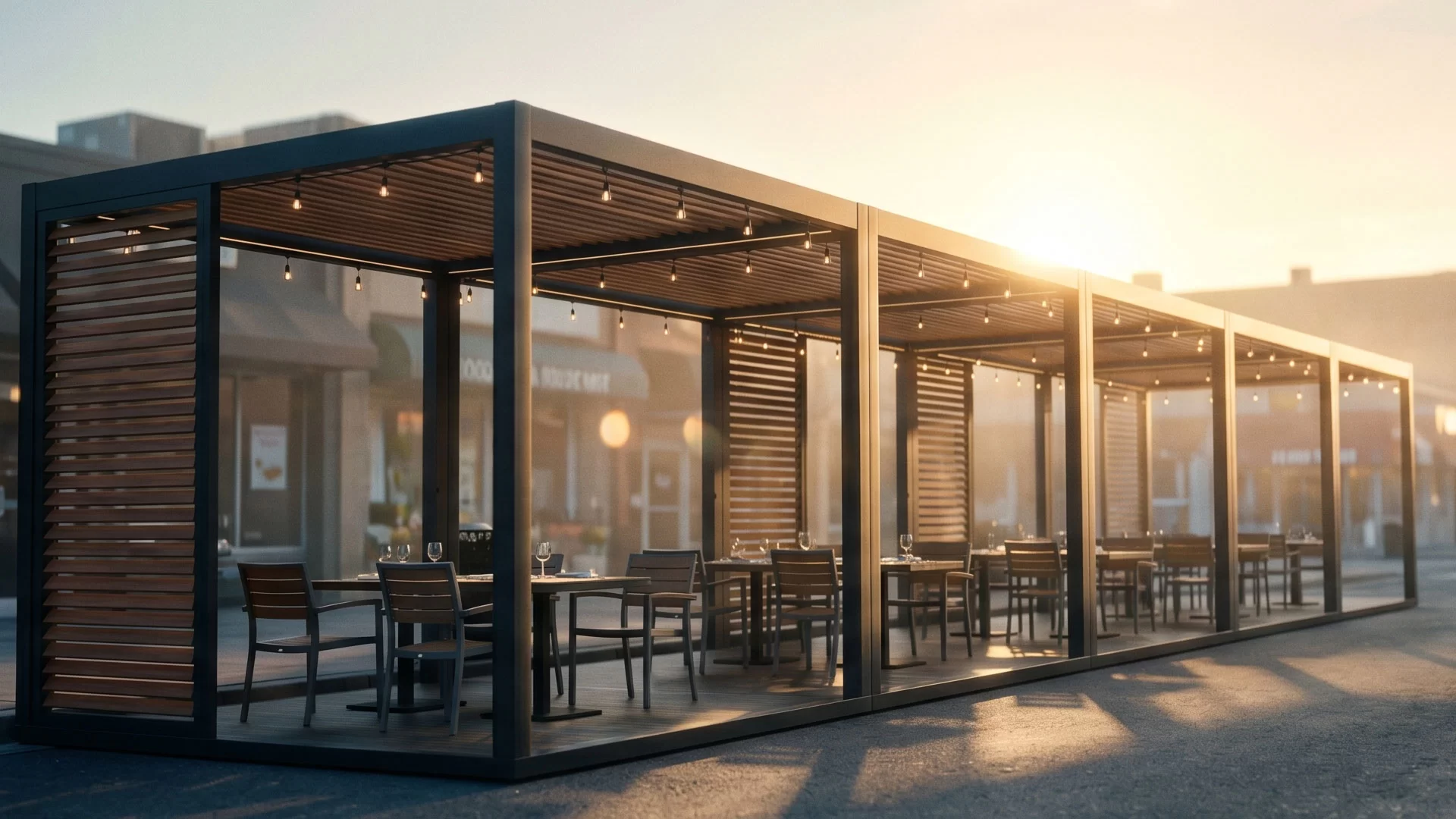 Modular Pergola Systems for Restaurants, Bars & Cafes
