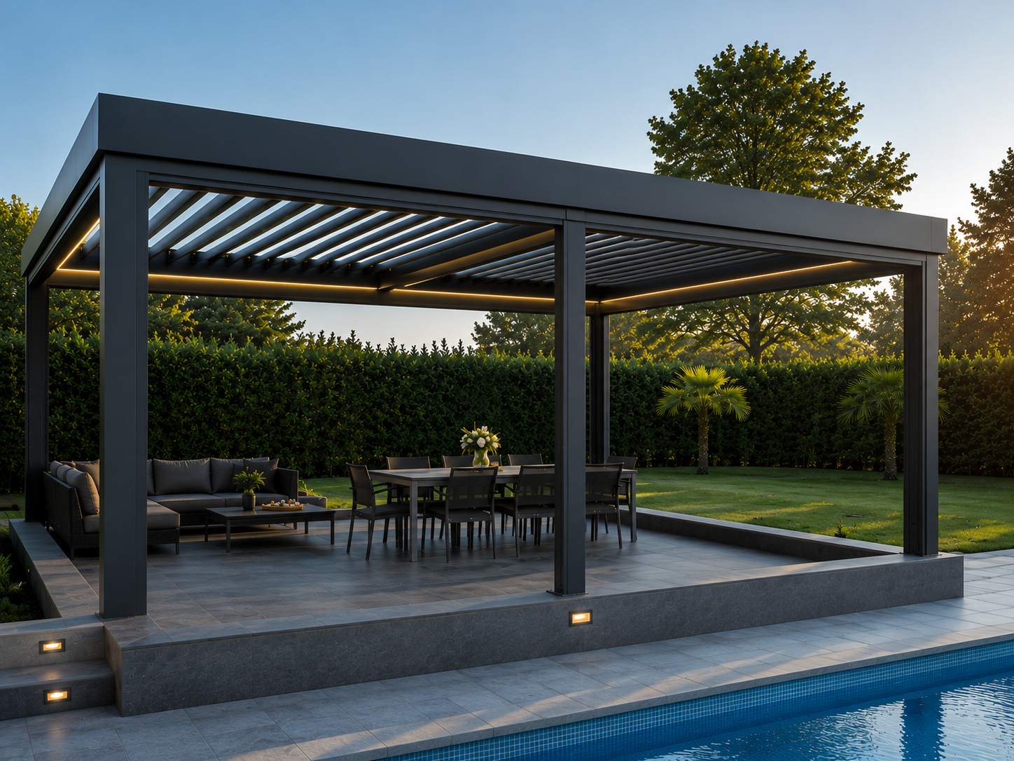 Residential Poolside Bioclimatic Pergola