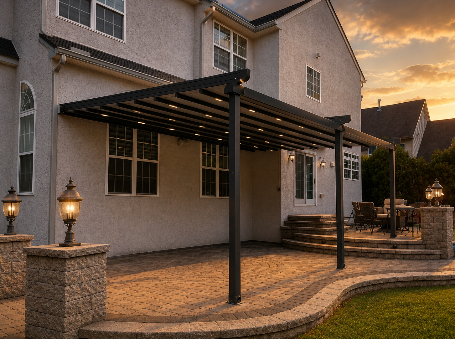Retractable PVC Pergola - New Jersey