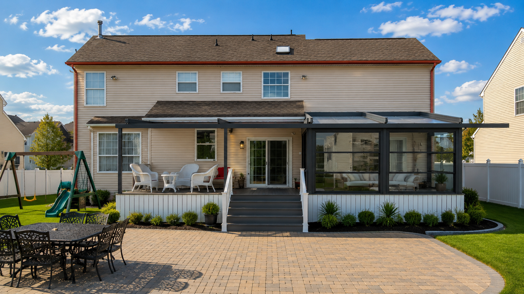 Deck Enclosure - PVC Roof & Guillotine Window - New Jersey